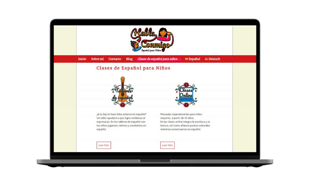 Diseño web clases de español