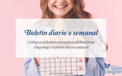 Cómo dar la opción de elegir boletín semanal o diario con Mailchimp