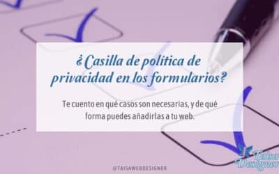¿Debe existir una casilla de verificación de política de privacidad?