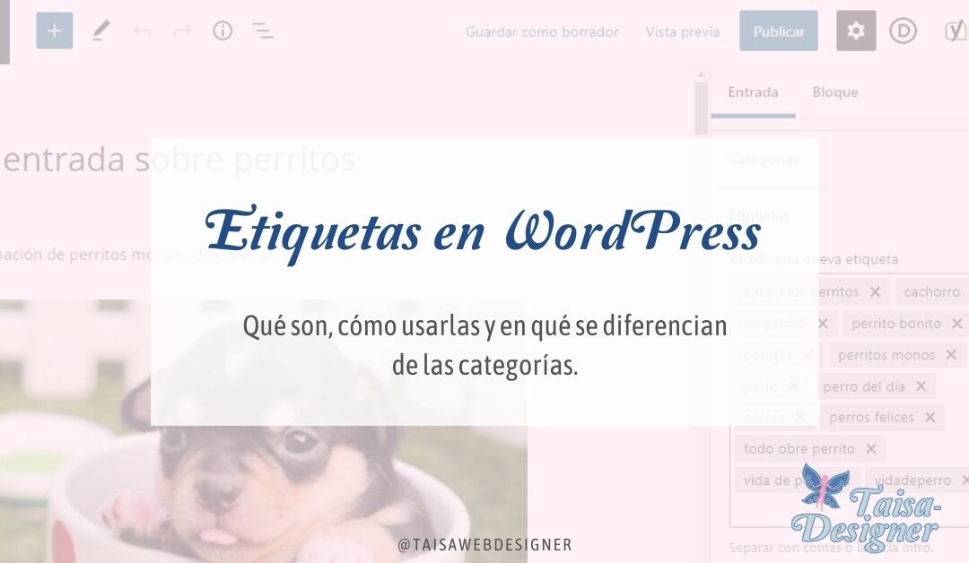 Etiquetas en WordPress Qué son, cómo usarlas y en qué se  diferencian las etiquetas de las categorías.