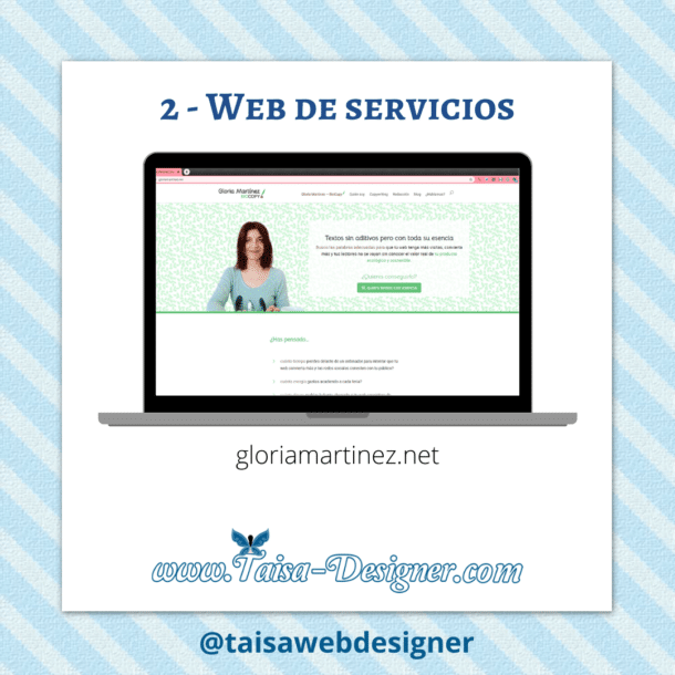 Ejemplo de Web profesional de servicios Biocopy gloriamartinez.net