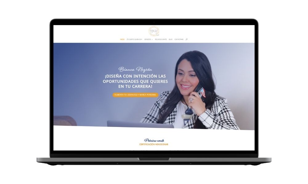 Diseño web para Coach Bianca Negrón