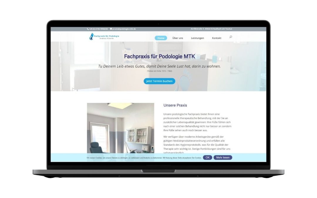 Podologie-mtk.de | Diseño web para clínica de podología
