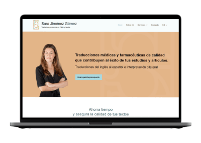 Diseño web para traductora especializada en sector médico